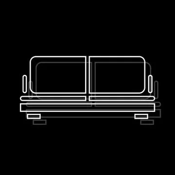 Armchair icon flat Stock Illustration