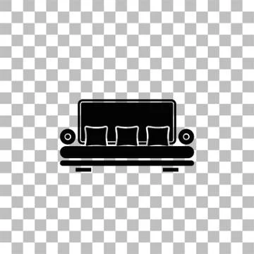 Armchair icon flat Stock Illustration