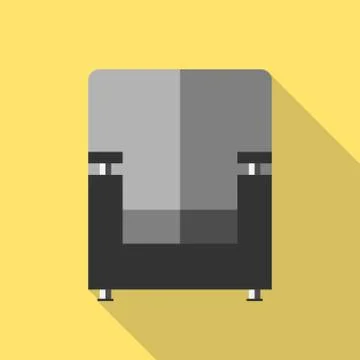 Armchair icon, flat style Stock Illustration