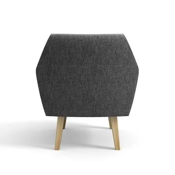 Armchair isolated on white background 3D rendering Stock Illustration