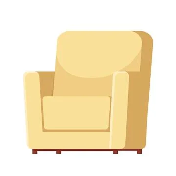 Armchair isolated on white background. Vector illustration. EPS 10. Stock Illustration