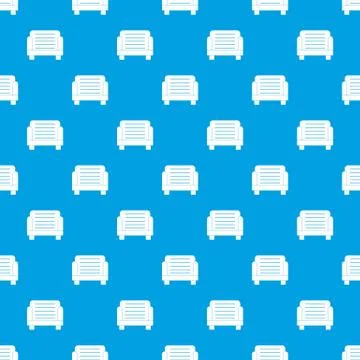 Armchair pattern seamless blue Stock Illustration