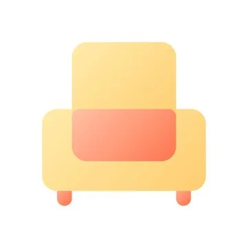 Armchair pixel perfect flat gradient color ui icon 스톡 일러스트