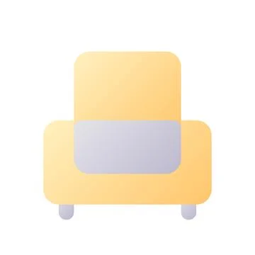 Armchair pixel perfect flat gradient two-color ui icon Illustrazione stock