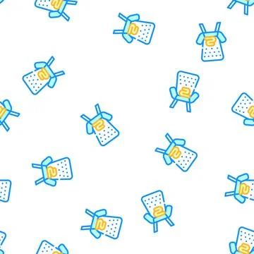 Armchair with plaid vector seamless pattern Stock Illustration