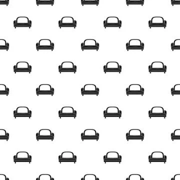 Armchair sofa pattern seamless vector Stock Illustration