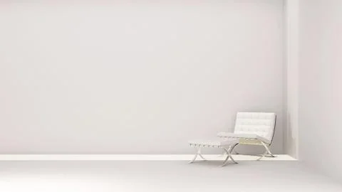 Armchair in studio light and shadow-3D Rendering Stock Illustration