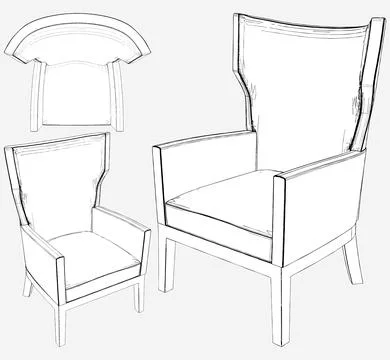 Armchair Vector Stockillustratie