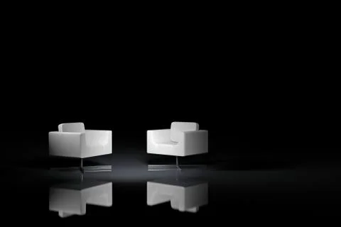 Armchairs interview Stock Illustration