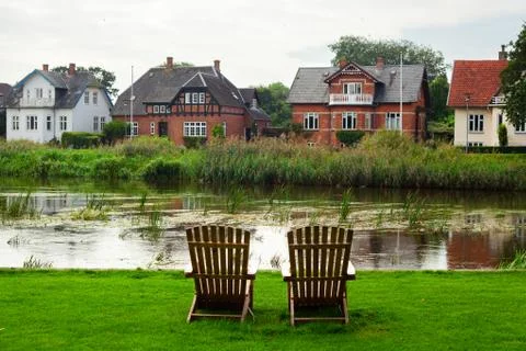Armchairs on River Stock Photos