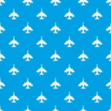 Armed fighter jet pattern seamless blue 스톡 일러스트