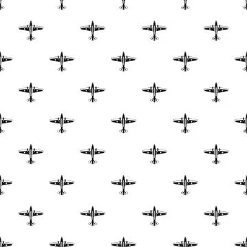Armed fighter jet pattern, simple style Stock Illustration