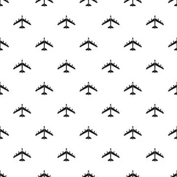 Armed fighter jet pattern, simple style Stock Illustration