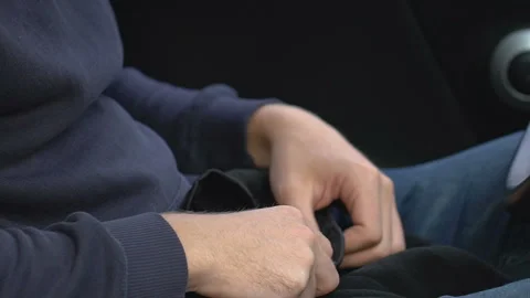 Armed man in face mask going to commit crime, murder-for-hire, assassination Stock Footage 94034408