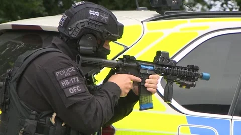 Armed Police Stock Footage 158394809