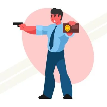 Armed-policeman Stock Illustration