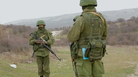 Armed soldiers. Editorial Stock Footage 35908582