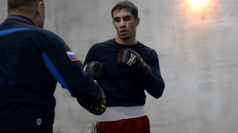 Armen Zakaryan on the training Stock Footage 44448162