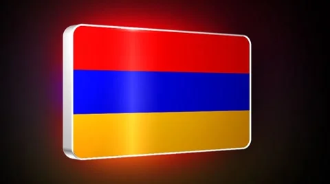Armenia 3d flag Stock Footage 7753646