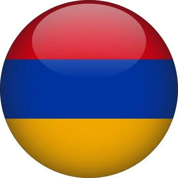Armenia 3D Rounded Flag Vector Stock Illustration