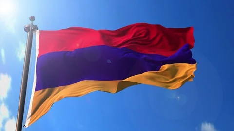 Armenia animated flag pack in 3D and green screen Stock Footage 119933531