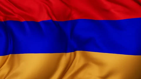 Armenia cloth flag background loop Stock Footage 310848520