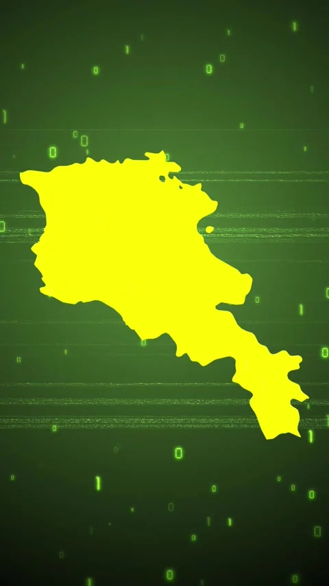 Armenia Digital Map Intro Stock Footage 258835014