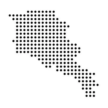 Armenia dotted vector map Illustrazione stock