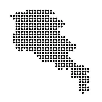 Armenia dotted vector map イラスト素材