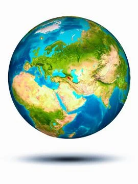 Armenia on Earth with white background Illustrazione stock