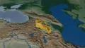 Armenia extruded. Bumps shaded. 4k or 4k+ Resolution