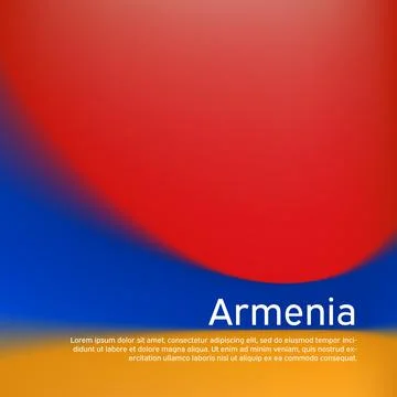 Armenia flag background. Blurred pattern in the colors of the armenian flag Stock Illustration