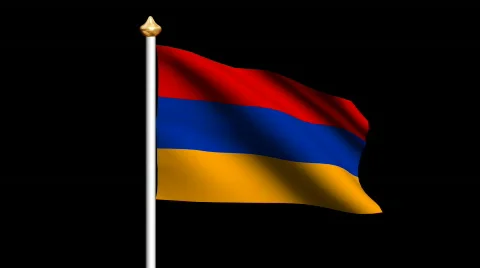 Armenia flag Stock Footage 557132