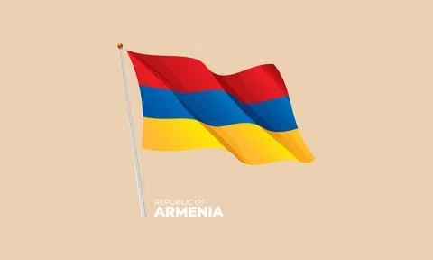 Armenia flag Illustrazione stock