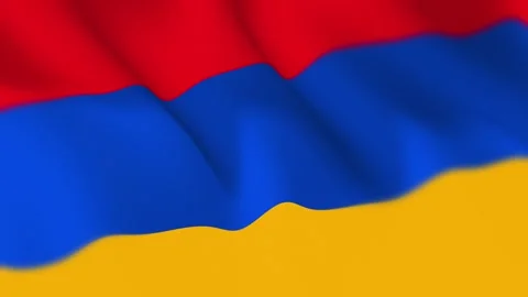 Armenia Flag Seamless Loop 4k 60fps on Sky Background Stock Footage 340341931
