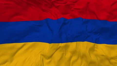 Armenia Flag Seamless Looping Background Slow Motion Waving Stock Footage 233488850