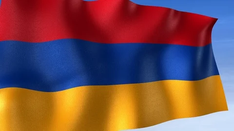 Armenia Flag - Set of 3 Angles with Masks [3WaveSeries] Stock Footage 106045545
