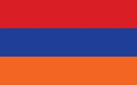 Armenia flag vector graphic. Rectangle Armenian flag illustration. Armenia co Ilustración de archivo
