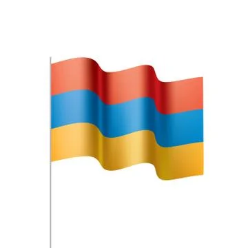 Armenia flag, vector illustration Stock Illustration