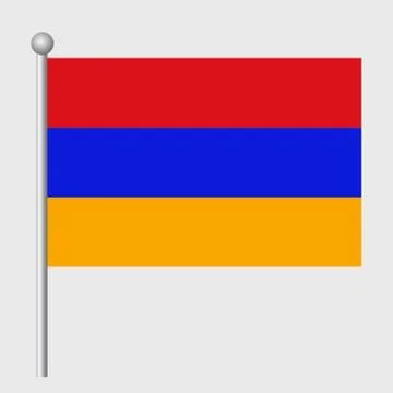 Armenia flag vector template background realistic copy Stock Illustration