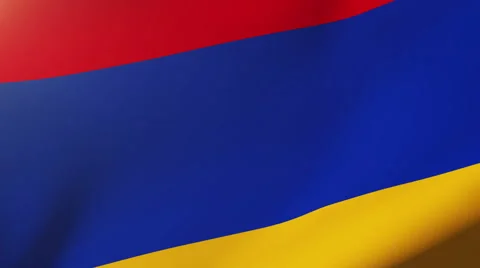 Armenia flag waving in the wind. Looping sun rises style.  Animation loop Stock-Footage 47882988