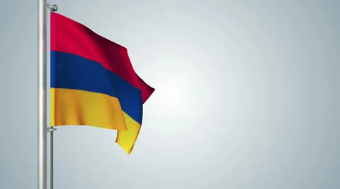 Armenia flags loop pack 3 in 1 with background and loop 7sec Stock Footage 36718491