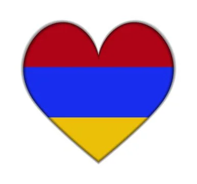 Armenia heart flag vector イラスト素材