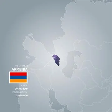 Armenia information map. Stock Illustration