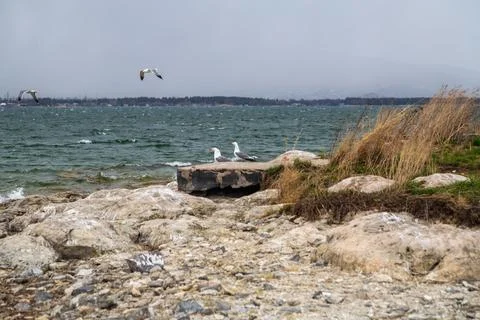 Armenia, lake Sevan, view from the mountain Stock Photos