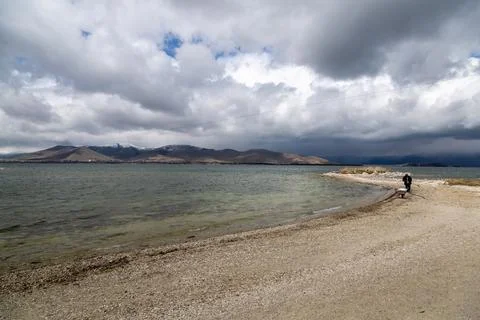 Armenia, lake Sevan, view from the mountain Stock Photos