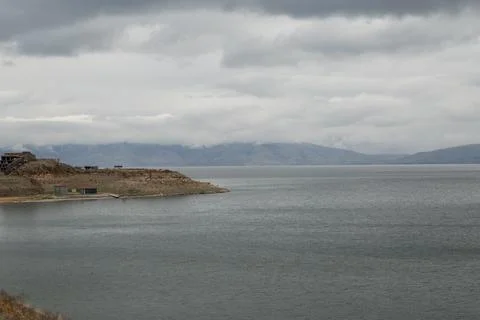 Armenia, lake Sevan, view from the mountain Stock Photos