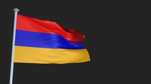 Armenia - Loopable 3D flag animation with Alpha Channel and Transparency for  Stock Footage 91458872