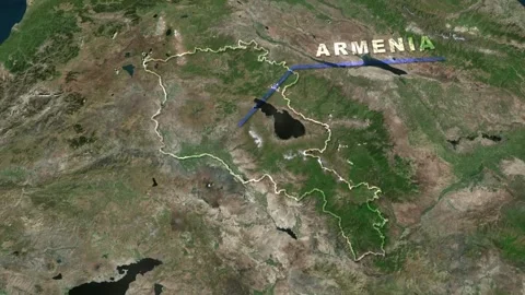 Armenia Map Animation Stock Footage 273237005