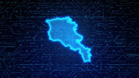 Armenia Map Digital Technology Opener Stock Footage 335080698